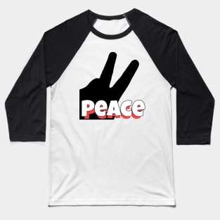 Peace Hand Sign Baseball T-Shirt